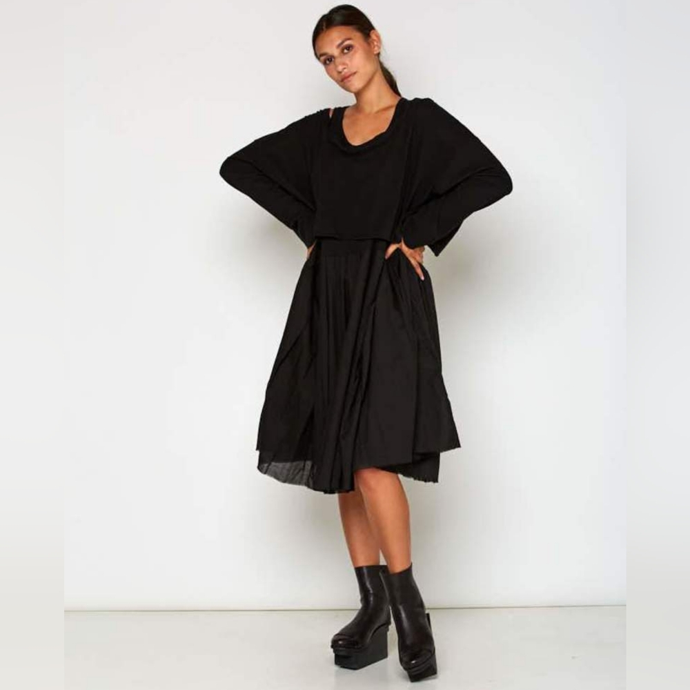RUNDHOLZ Dip Layered Cotton Midi Dress Size OS - Picture 7 of 13
